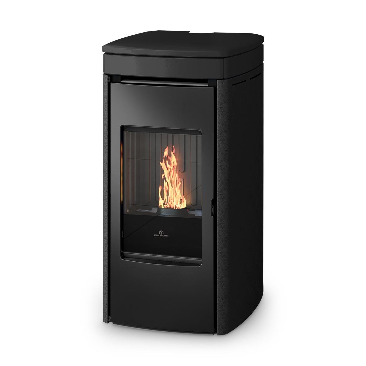 Pelletofen Edilkamin Yana 6,9 kW - Ausführung: Keramik Schwarz – Image 2