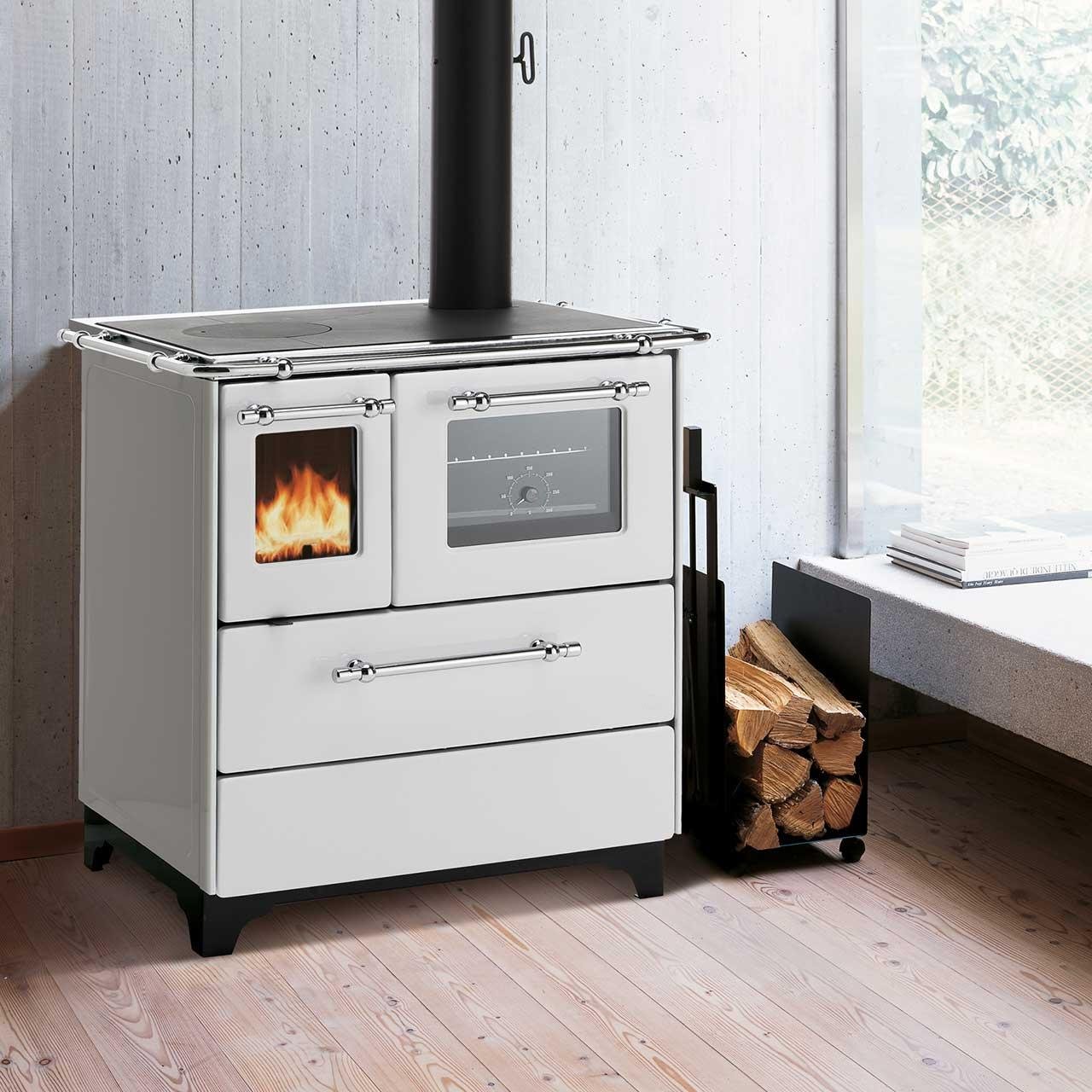 Holzherd Palazzetti Royal Betty 3,5 New 5 kW Küchenofen - Ausführung: Stahl Weiß – Image 3