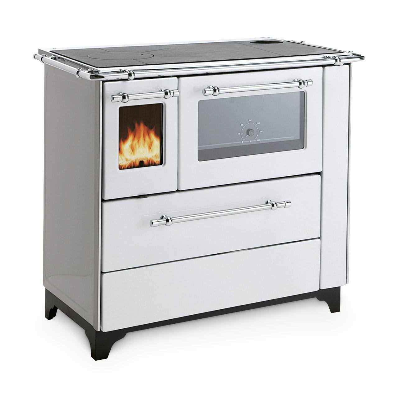 Holzherd Palazzetti Royal Betty 4,5 New 5 kW Küchenofen - Ausführung: Stahl Weiß – Image 2