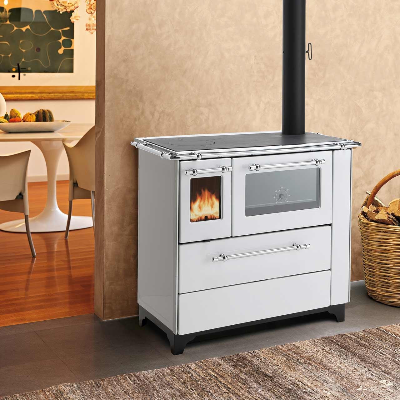 Holzherd Palazzetti Royal Betty 4,5 New 5 kW Küchenofen - Ausführung: Stahl Weiß – Image 3