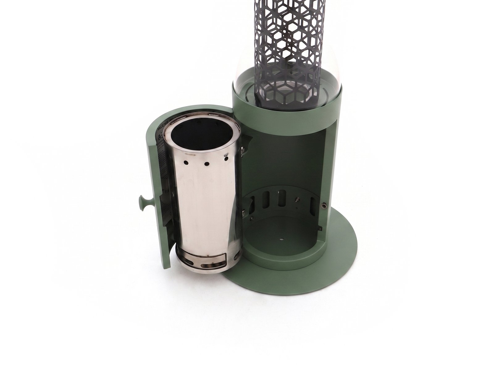 Radiateur a pellets Monti HeatLine Ember Vert Rond 24cm x 58cm – Image 7
