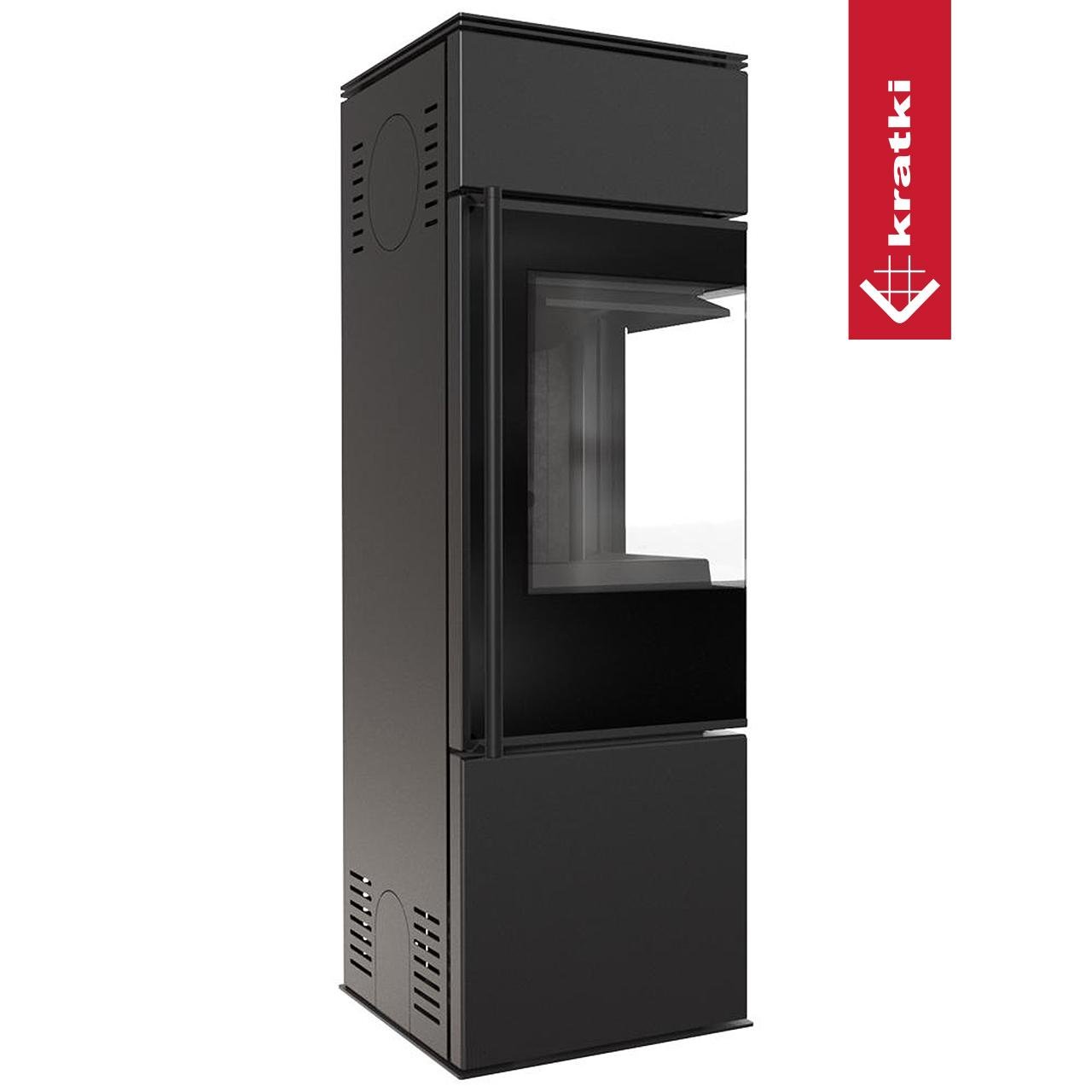 Kaminofen Kratki REN/S 7 kW - Ausführung: Schwarz - Version: Ecke rechts - Tür selbstschließend: ja – Image 4