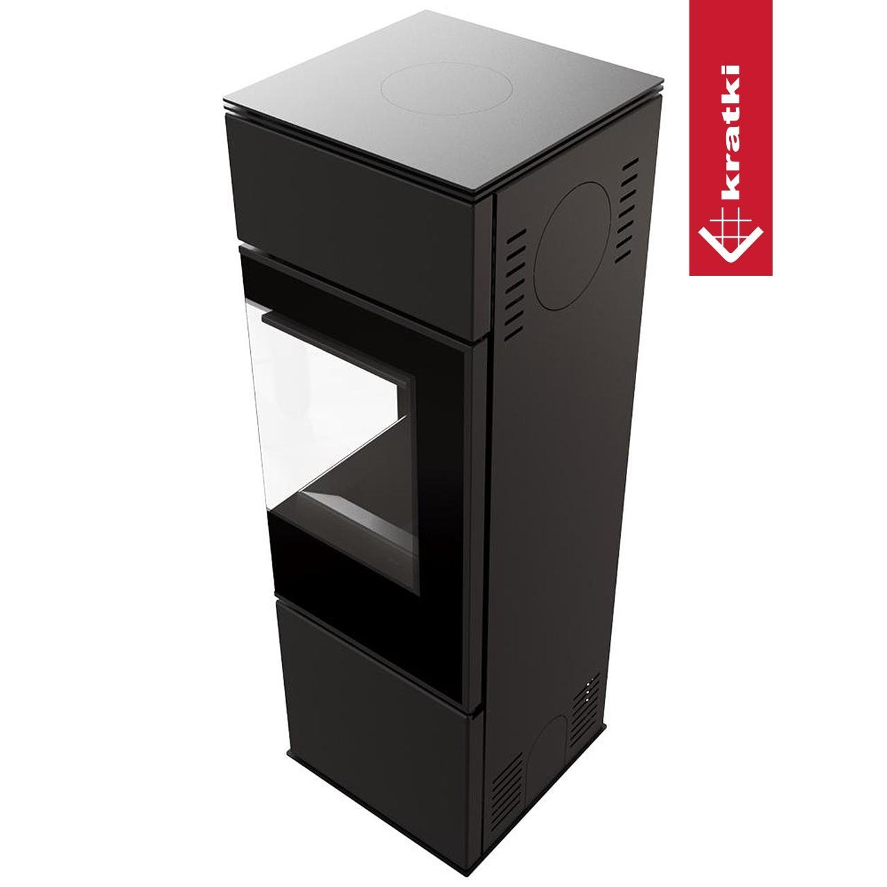 Kaminofen Kratki REN/S 7 kW - Ausführung: Schwarz - Version: Ecke rechts - Tür selbstschließend: ja – Image 5