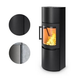 Kaminofen Wiking Mala 6, 4,5 kW - Ausführung: Stahl - Korpus: Schwarz - Rauchabgang: Hinten