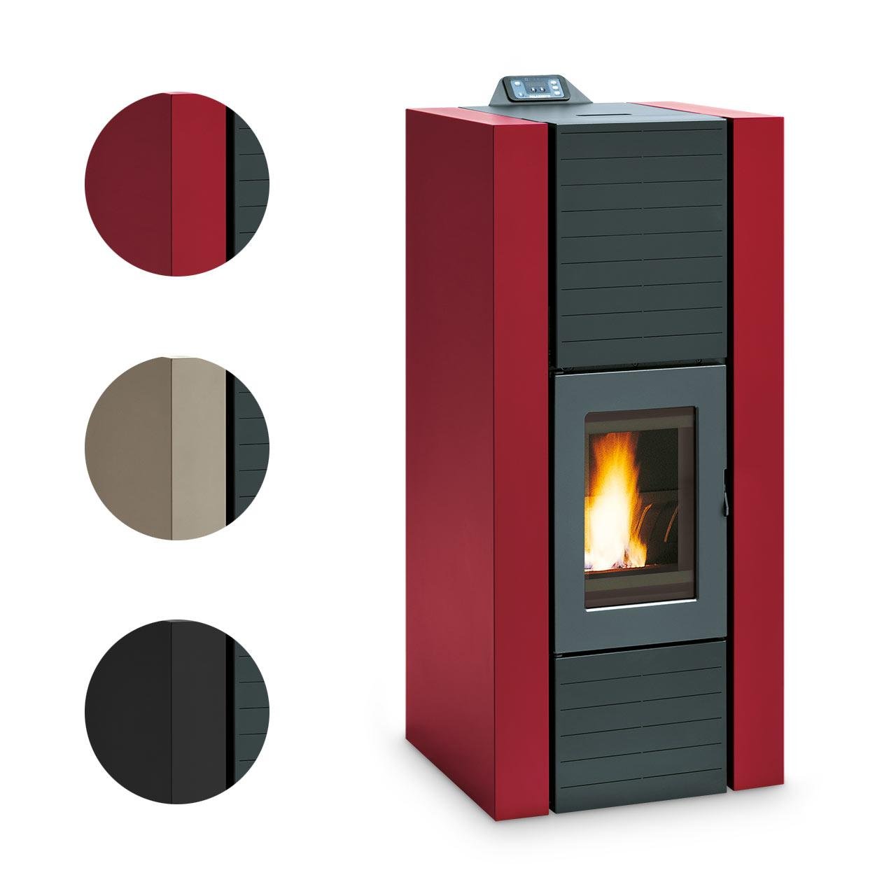 Pelletofen wasserführend Palazzetti Martina Idro Lux 10, 9,3 kW – Ausführung: Martina Idro Lux 10 Schwarz