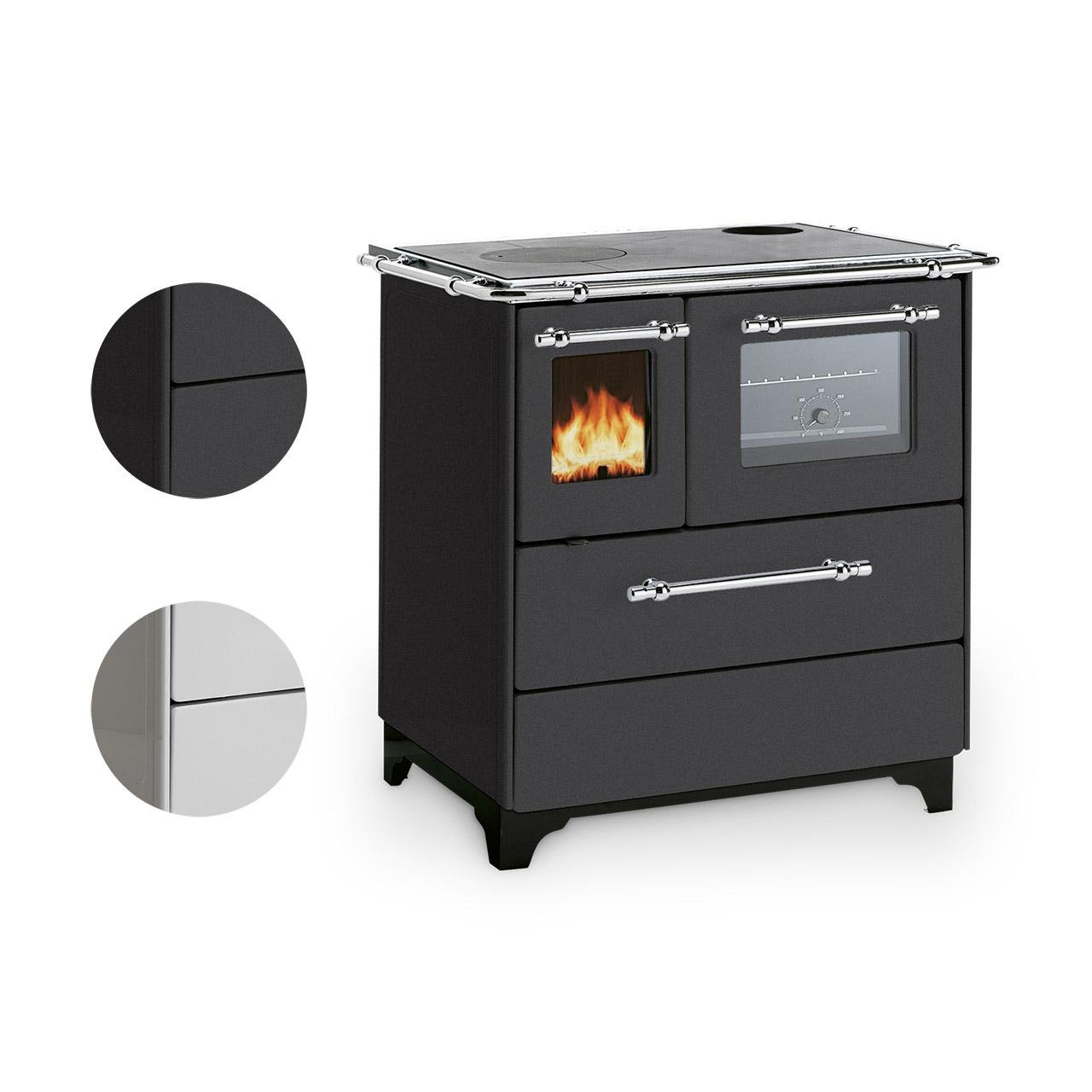 Holzherd Palazzetti Royal Betty 3,5 New 5 kW Küchenofen – Ausführung: Stahl Weiß