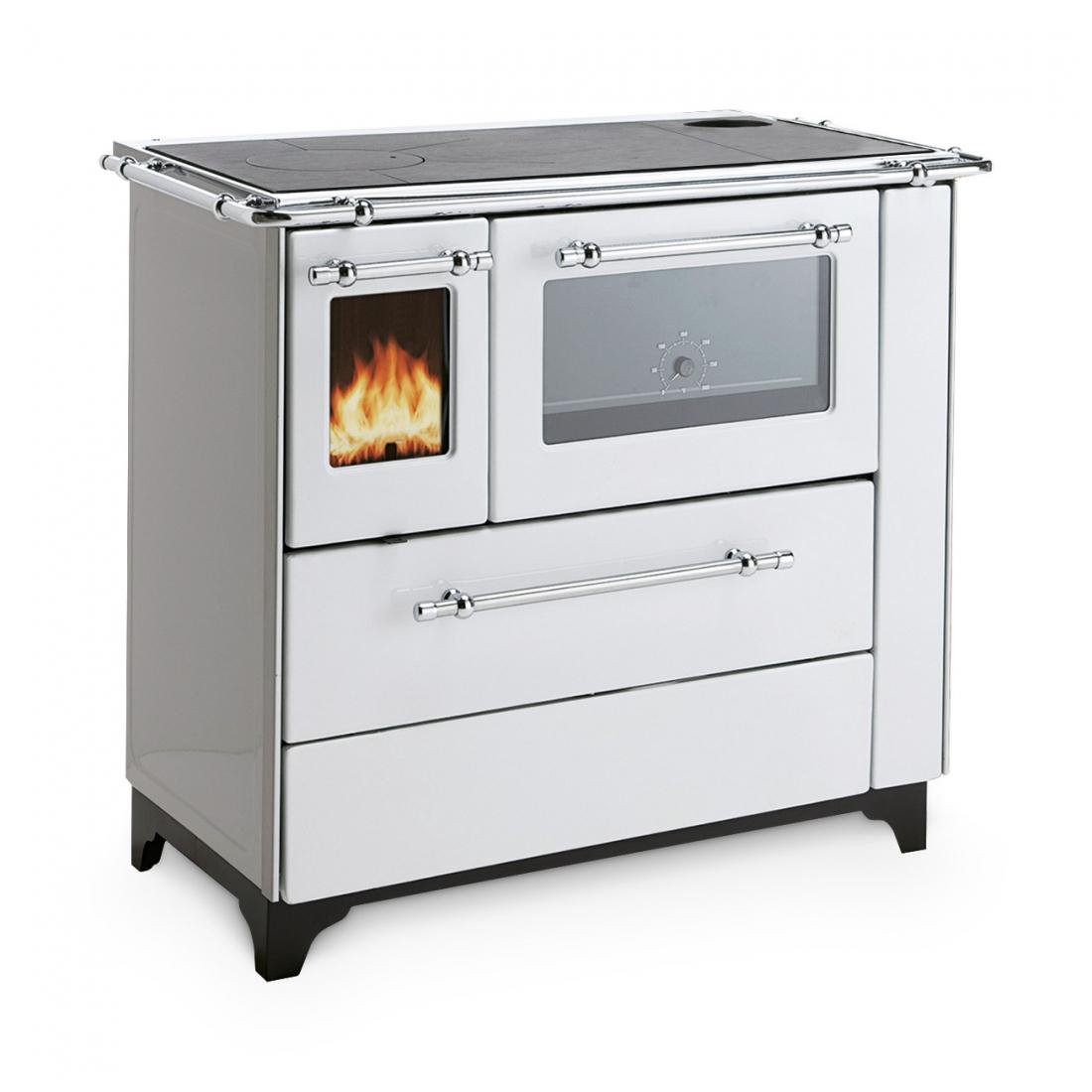 Holzherd Palazzetti Royal Betty 4,5 New 5 kW Küchenofen - Ausführung: Stahl Weiß – Image 4