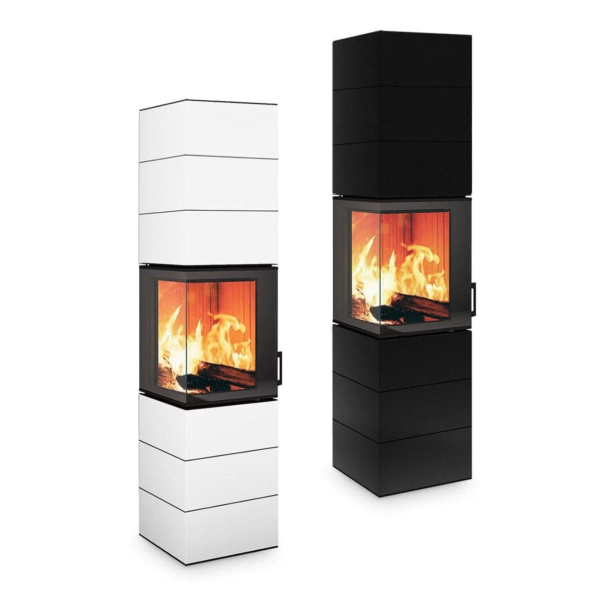 Kaminofen Neocube S10XL Black & White Sonderedition 5,4 kW inkl. Wärmespeicher – Verkleidung: Nero satin