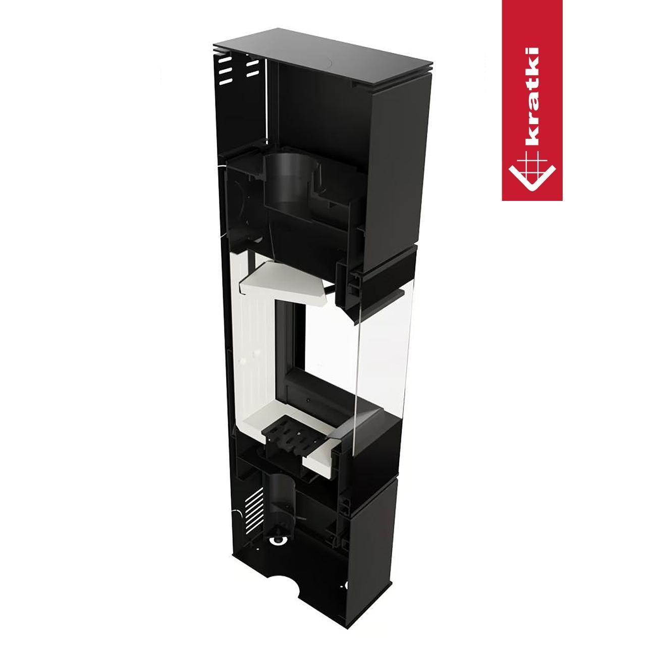 Kaminofen Kratki REN/S 7 kW - Ausführung: Schwarz - Version: Ecke rechts - Tür selbstschließend: ja – Image 7