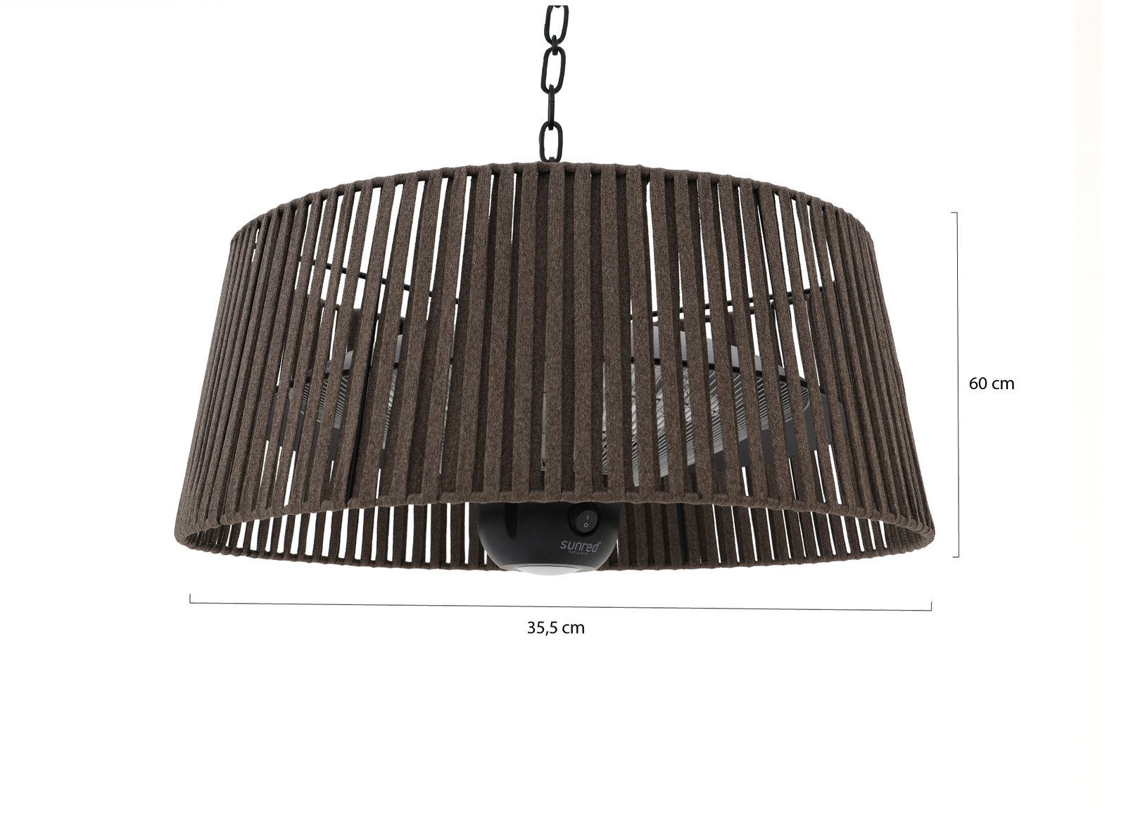 Sunred Bright Artix Corda hängender Heizstrahler 1800 Watt – Image 4