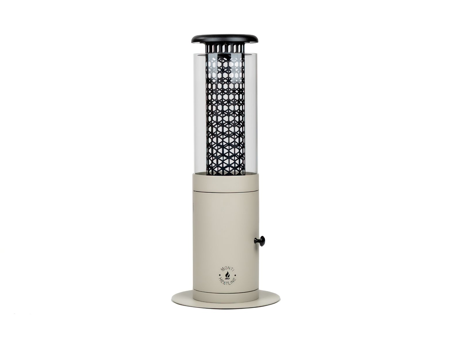 Radiateur a pellets Monti HeatLine Ember Taupe Rond 24cm x 58cm