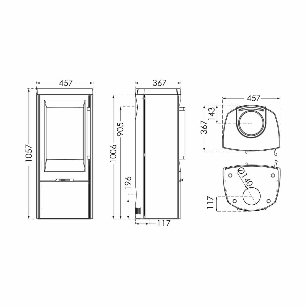 Ausstellungsstück – Kaminofen Termatech TT30S Speckstein 5 kW