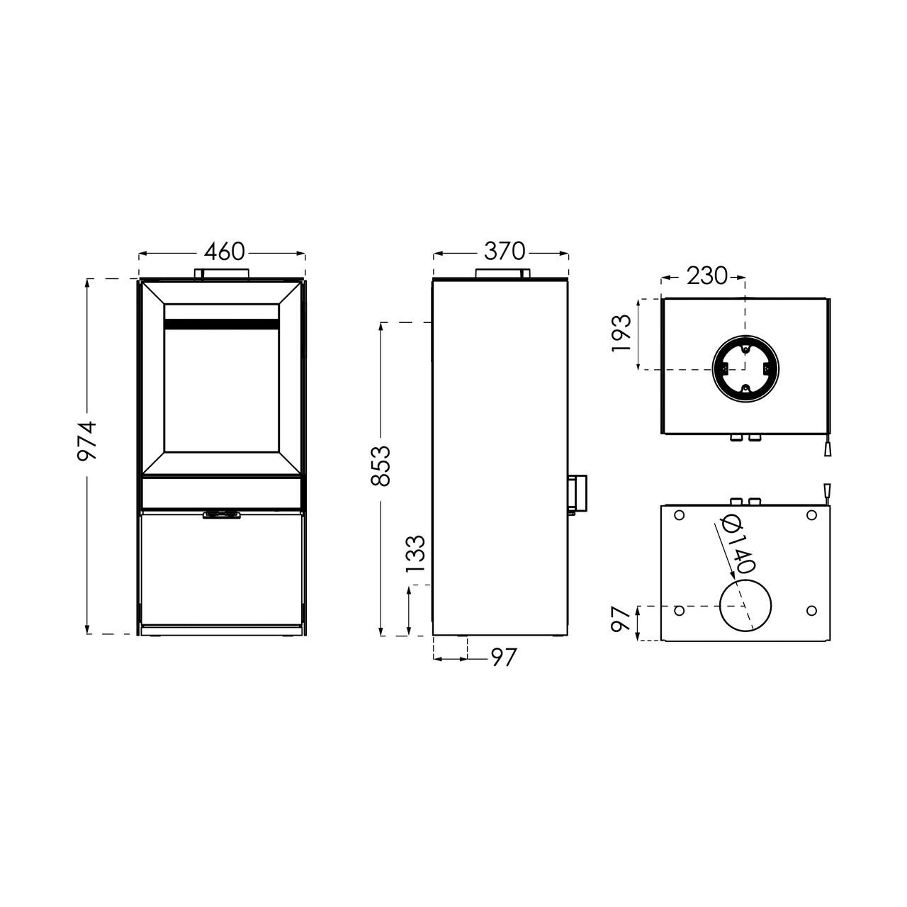 Ausstellungsstück – Kaminofen Termatech TT60 6 kW