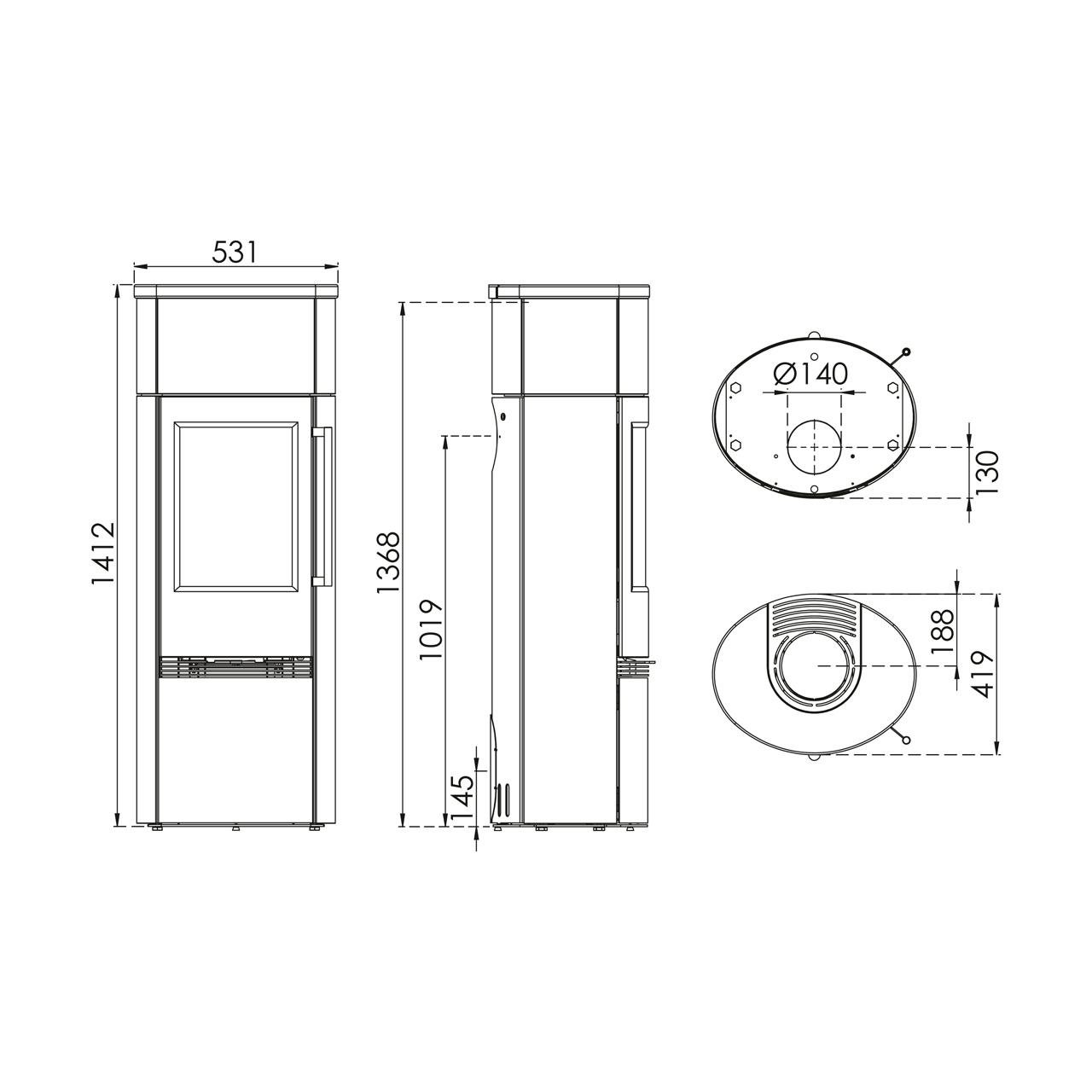 Ausstellungsstück – Speicherofen Termatech TT21RHS Heat Storage Speckstein 5 kW