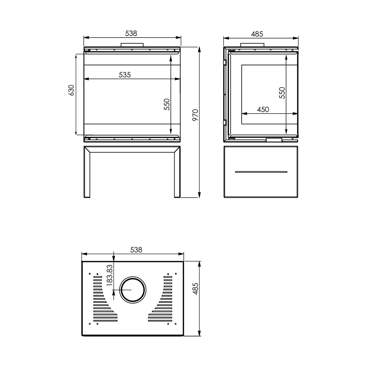 Kaminofen A.Caminetti Scandinavian 50, 7 kW