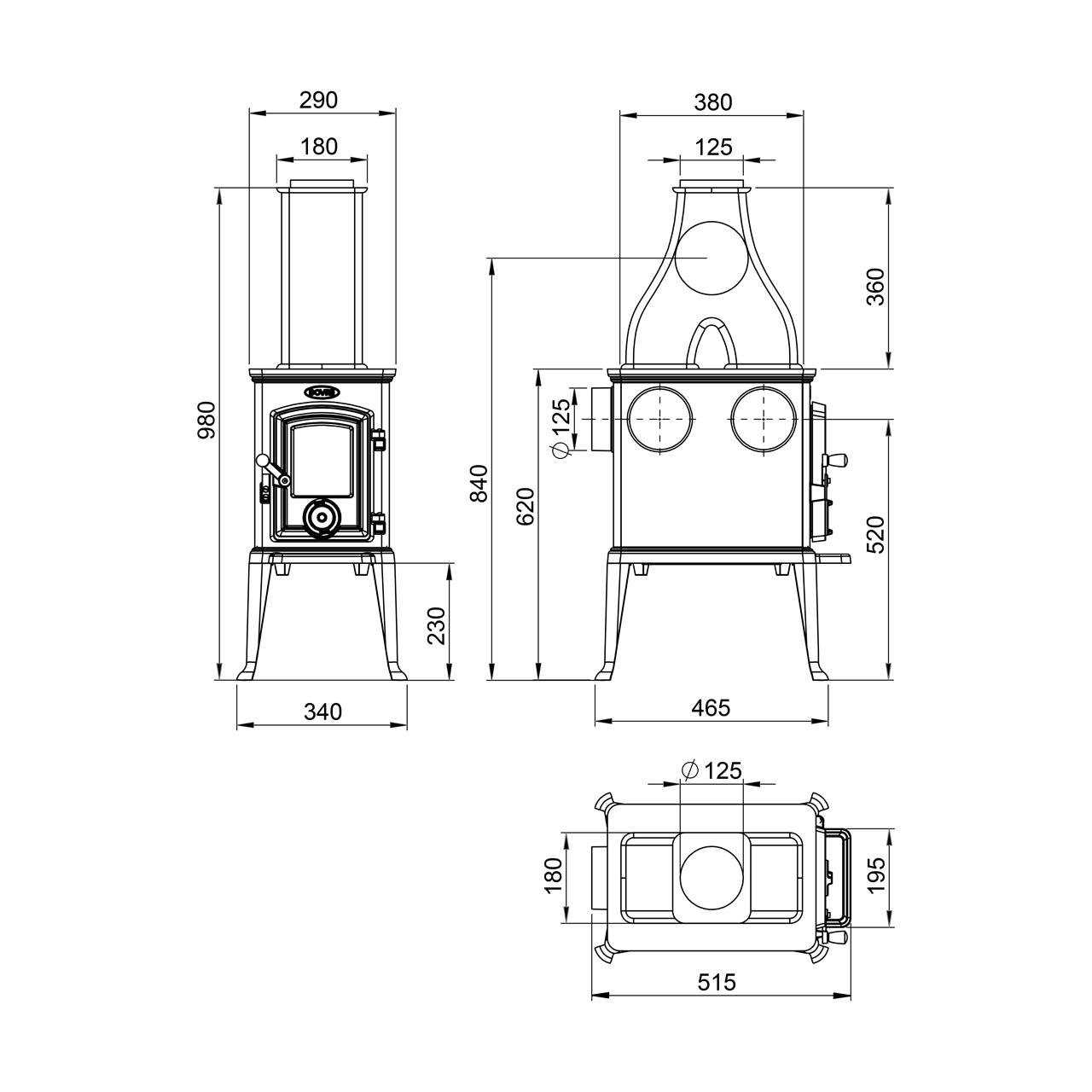 Kaminofen Dovre 101 CBS, 5 kW