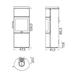 Kaminofen HWAM 3130 Autopilot 4,5 kW schwarz Sondermodell inkl. Wärmespeicher
