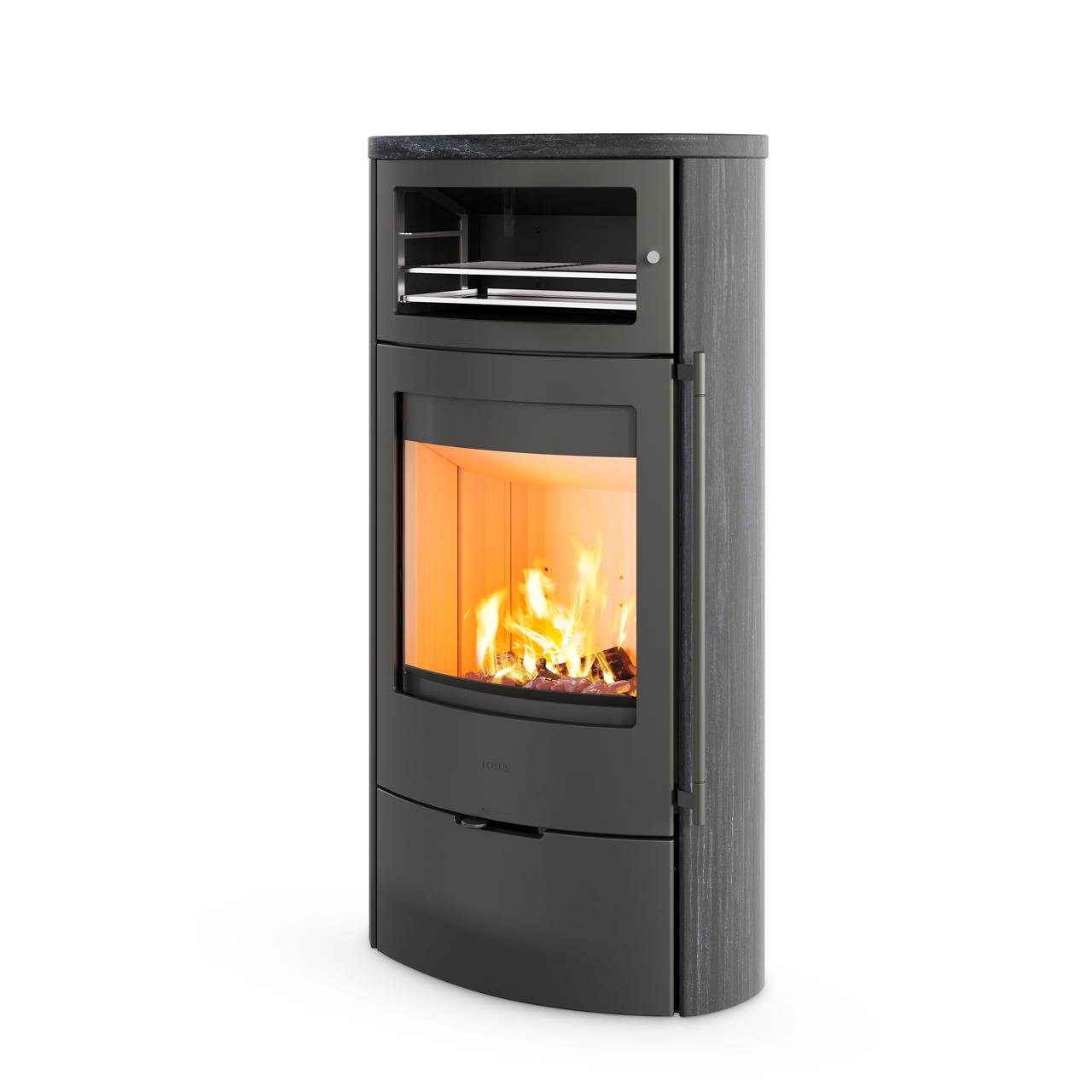 Kaminofen Lotus Jubilee 35 Indian Night mit Warmhaltefach 7,1 kW – Image 2