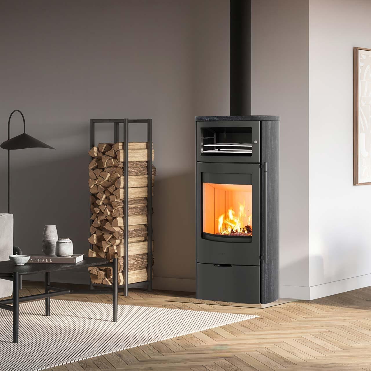 Kaminofen Lotus Jubilee 35 Indian Night mit Warmhaltefach 7,1 kW – Image 4