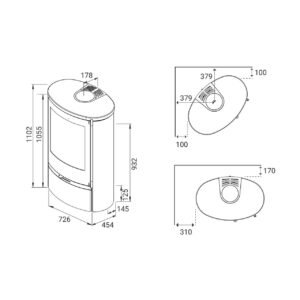 Kaminofen Lotus Jubilee 35 Limestone 7,2 kW