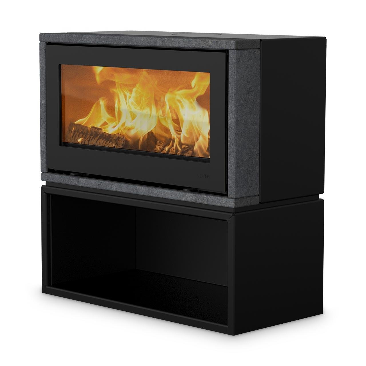 Kaminofen Lotus Style 470W mit 7 kW – Ausführung: Speckstein