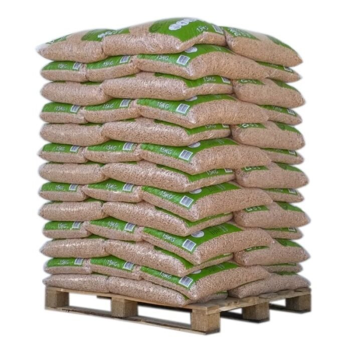 Palette 65 sacs de Granules DIN PELLETS 15 kg