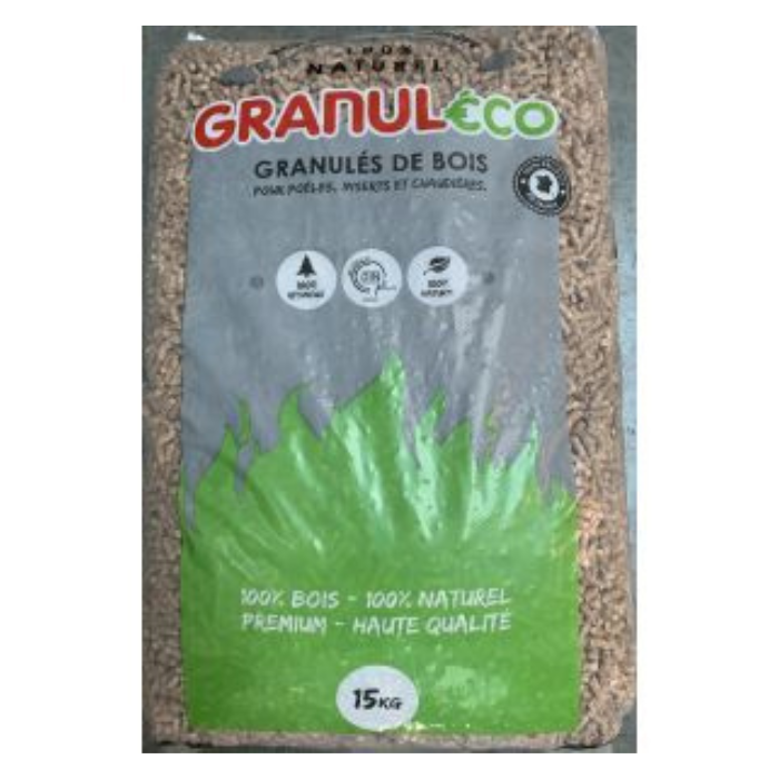 Palette granules de bois GRANULECO certifies DIN Plus