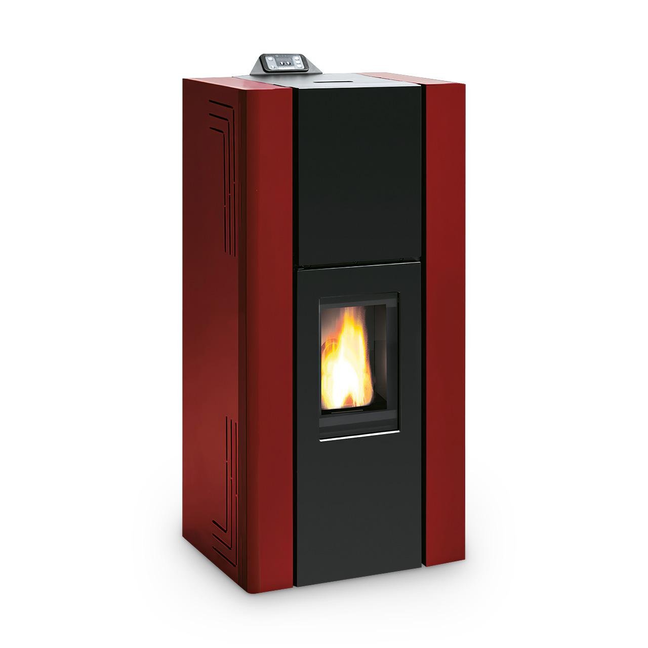 Pelletofen wasserführend Palazzetti Royal Idro 240 23,6 kW – Stahl Rot