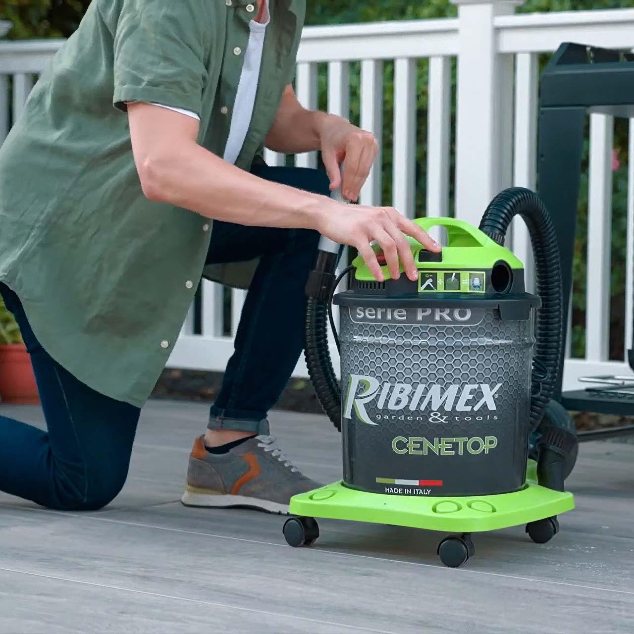 Aspirateur à cendres professionnel Ribimex 1200W (Autonettoyant)
