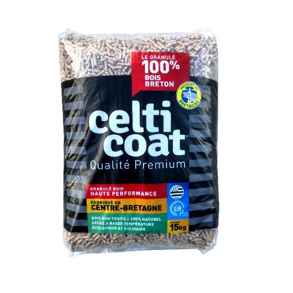 Palette pellets CELTICOAT 66 sacs de 15 kg 100% Breton