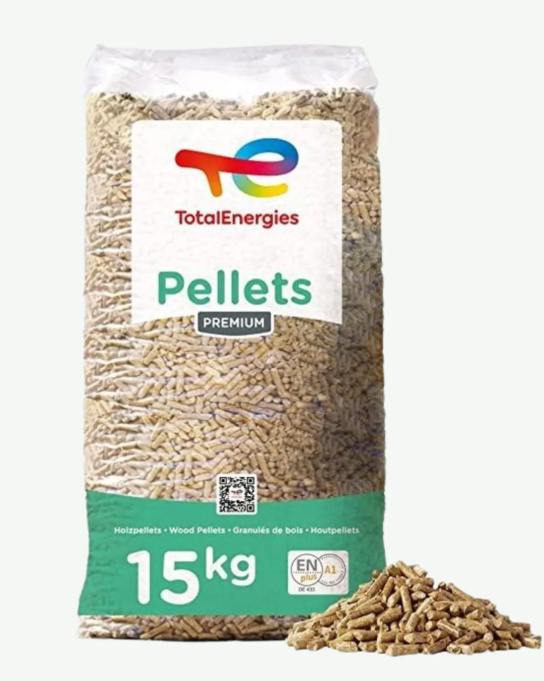 Palette granules de bois premium TotalEnergies certifies ENplus A1