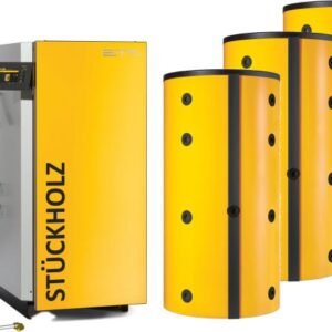 ETA Scheitholzkessel-Paket SH 50P - 50 kW - mit Pelletsoption - 2x 1000L Pufferspeicher - inkl. Regelung & Zubehör - 11052PSS-T-02