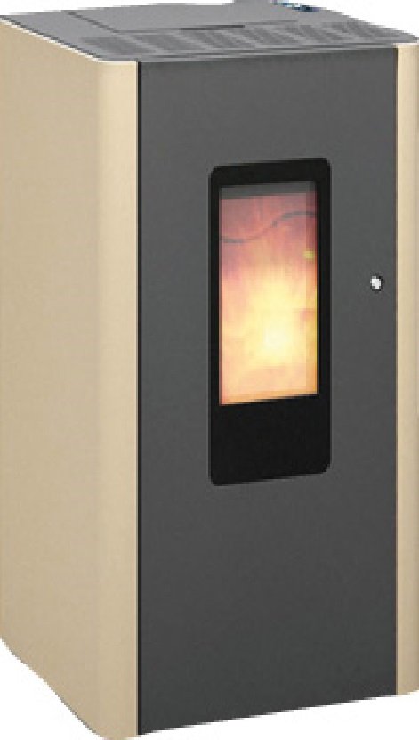 Wodtke Wassergeführter Pelletofen Jack SX water+ – 8 kW – 93,8% Wirkungsgrad – Abgasstutzen DN 100 – Stahl sahara – A+ – 7736602203