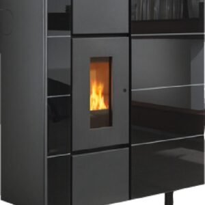 wodtke Pellet-Primärofen ixbase air+ - 6 kW - 92% Wirkungsgrad - raumluftunabhängig - eReserve - 45 kg Pellets - Glas black - 7736602219