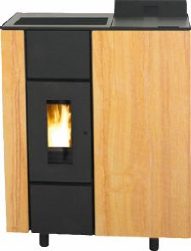 Buderus Pelletofen ixbase air+ – 2-6 kW Leistung – 92% Wirkungsgrad – raumluftunabhängig – Sandstein – 100 mm Abgasstutzen – 7736602224