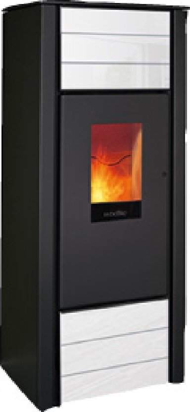 wodtke Pelletofen family.nrg air+ Glas white – 8 kW – 94% Wirkungsgrad – effizient & umweltfreundlich – 7736602430