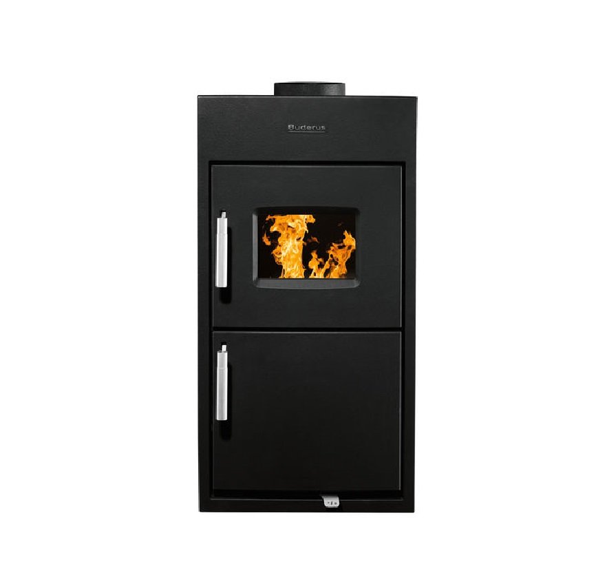 Buderus Heizeinsatz Logaflame HLS117 – 8 kW – Front 790×420 mm – 84% Wirkungsgrad – 2. BImSchV – Kachel-/Warmluftöfen – Gusseisen – 7736602492
