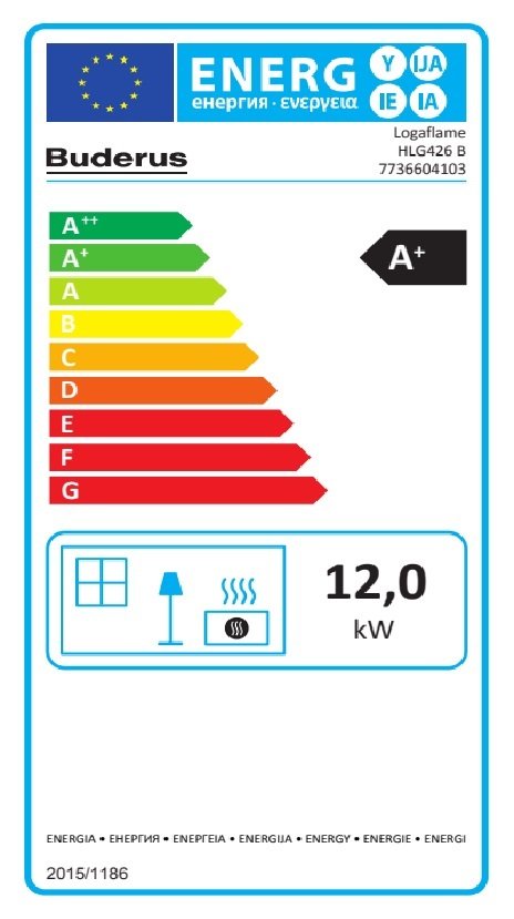 Buderus Heizeinsatz Logaflame HLG426B - 12 kW - Scheitholz - DN 145/180 mm - BImSchV St. 2 - Warmluftöfen - Muldenfeuerung - 7736604103 – Image 2