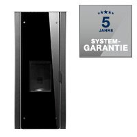 Buderus Pelletkaminofen Logastyle Lamina – 9,3 kW – raumluftunabhängig – >95% Wirkungsgrad – AM200 – Schwarz – 7739616904