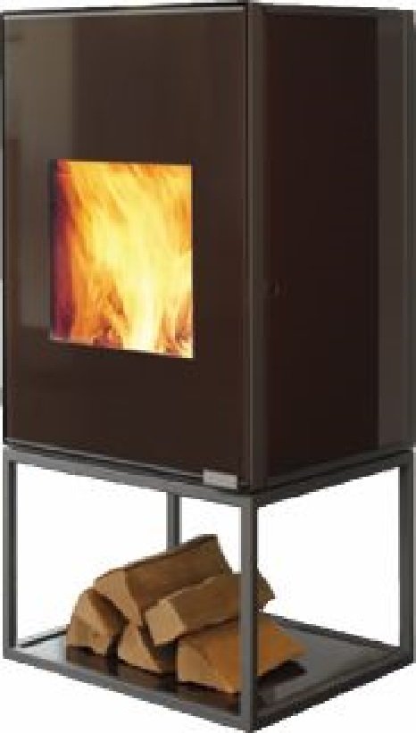 wodtke Kaminofen Hot Box 2000 – 7 kW – Rauchrohr D 130 mm – Raumluftunabhängig – black – mit Bodenadapter – Thermoregelung – 7747202673