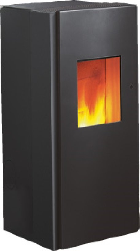 Buderus wodtke Primärofen Frank water+ – 10 kW – Stahl black – flache Tür – Wasserführend – Heizungsunterstützung – 7747202785
