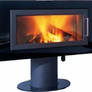 Buderus Kaminofen Fire SL Glas black - 7,5 kW - Korpus Stahl blück - effizient - 80364328