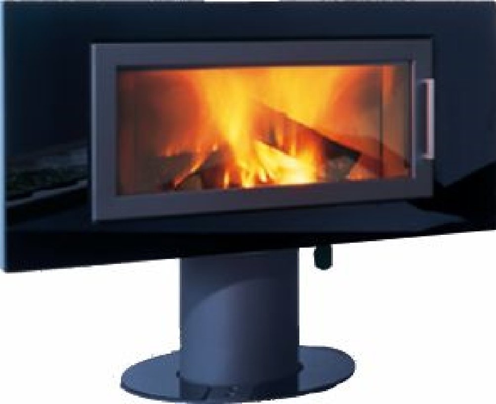 Buderus Kaminofen Fire SL Glas black – 7,5 kW – Korpus Stahl blück – effizient – 80364328