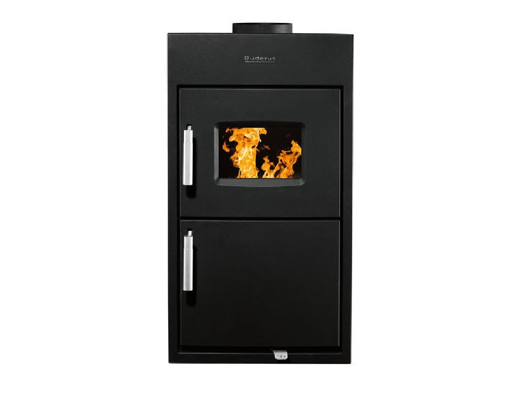 Buderus Festbrennstoff-Heizeinsatz Logaflame HLG317 N – 12 kW – 84% Wirkungsgrad – Scheitholz 330 mm – für Warmluftöfen – A+ – 8732952574