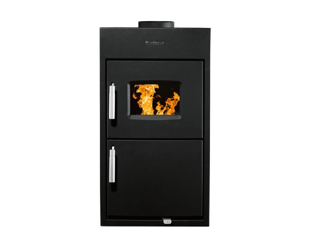 Buderus Heizeinsatz Logaflame HLG217 N – 10 kW – Abgasstutzen 145/180 mm – für Kachel-/Putzöfen – Wirkungsgrad 84% – 8732952603