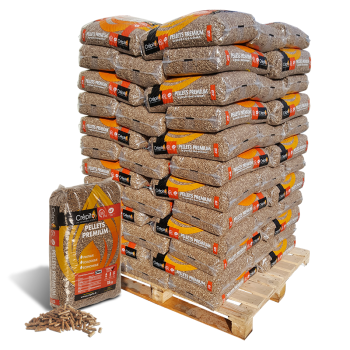 Palette 72 sacs de Pellets Premium CREPITO 15 kg
