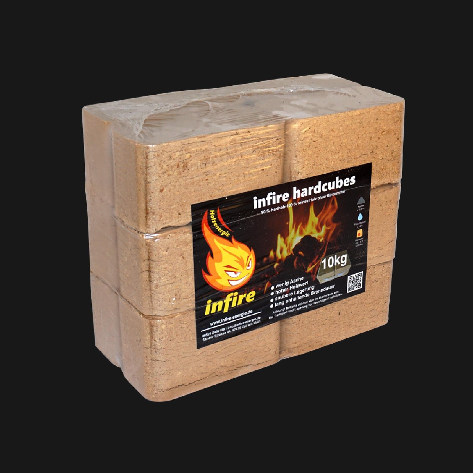 infire hardcubes Briquettes bois melange 10 kg – Image 2