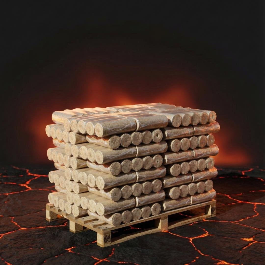 infire rounders Briquettes bois resineux Demi-palette 480 kg