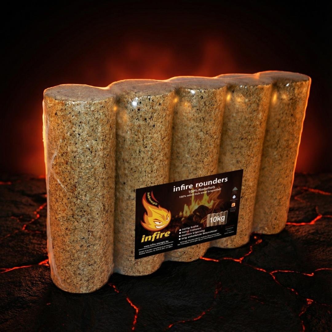 infire rounders Briquettes bois resineux 10 kg