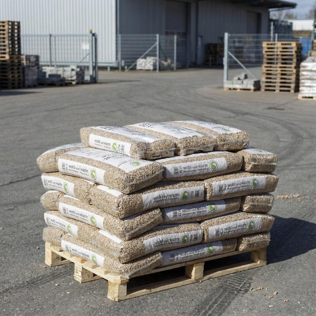 wohl und warm Granules de bois 6 mm Demi-palette 495 kg